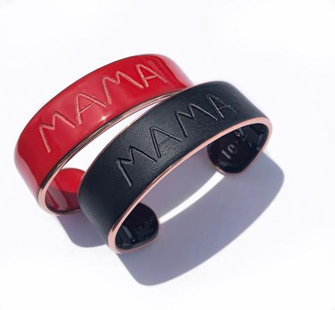 Stamped or engraved enamel cuff