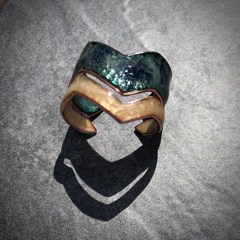 CHEVRON 2 CUFF SET MULTI WIDTH